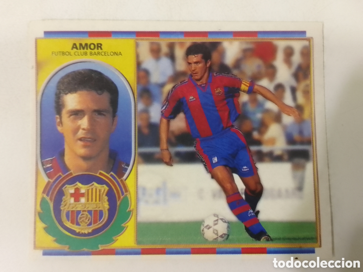 Fu&szlig;ball-Sticker: Colecciones Este 96-97 Amor &bull; Barcelona.