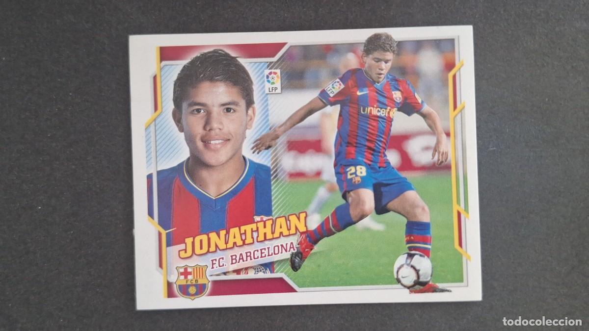 Fu&szlig;ball-Sticker: JONATHAN F. C. BARCELONA LIGA ESTE 2010/11 10 11 NUNCA PEGADO SIN PEGAR