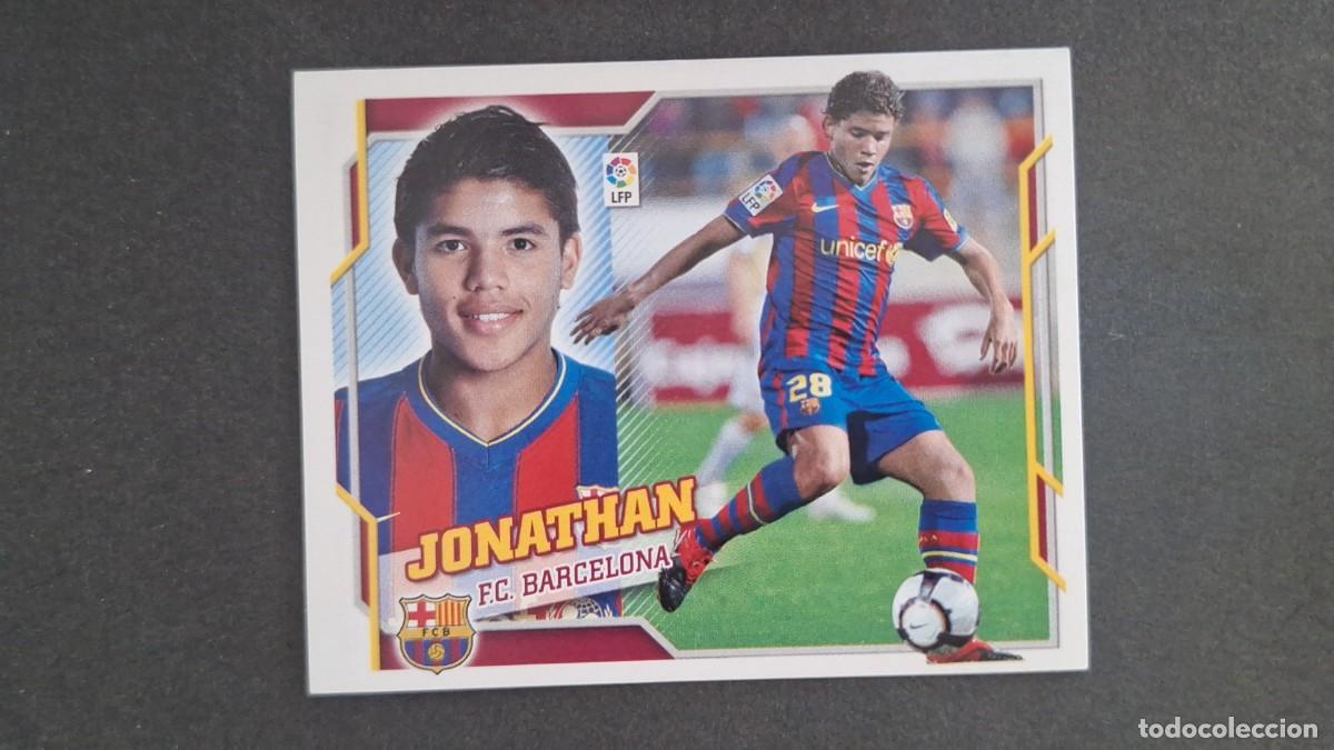Cromos de F&uacute;tbol: JONATHAN F. C. BARCELONA LIGA ESTE 2010/11 10 11 NUNCA PEGADO SIN PEGAR