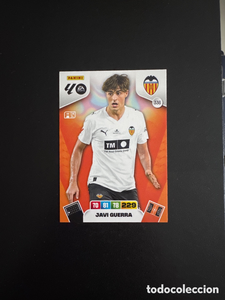 Cromos de F&uacute;tbol: JAVI GUERRA VALENCIA NUMERO 336 ADRENALYN 2025 2026
