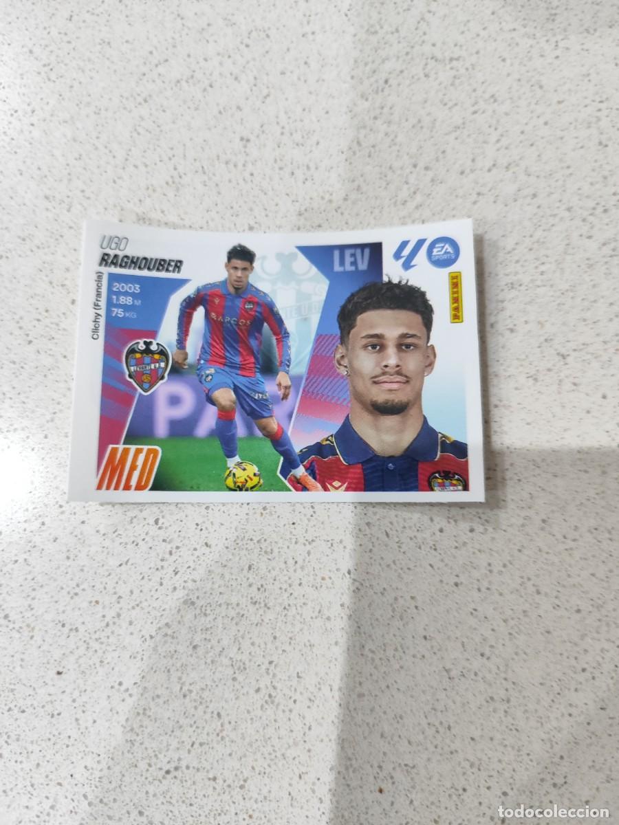 Cromos de F&uacute;tbol: CROMO N&Uacute;MERO 22 RAGHOUBER LEVANTE. MERCADO DE INVIERNO LIGA ESTE 25/26.