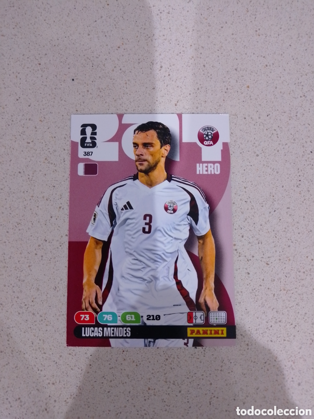 Cromos de F&uacute;tbol: CARTA N&Uacute;MERO 387 LUCAS MENDES QATAR. ADRENALYN XL MUNDIAL 2026.