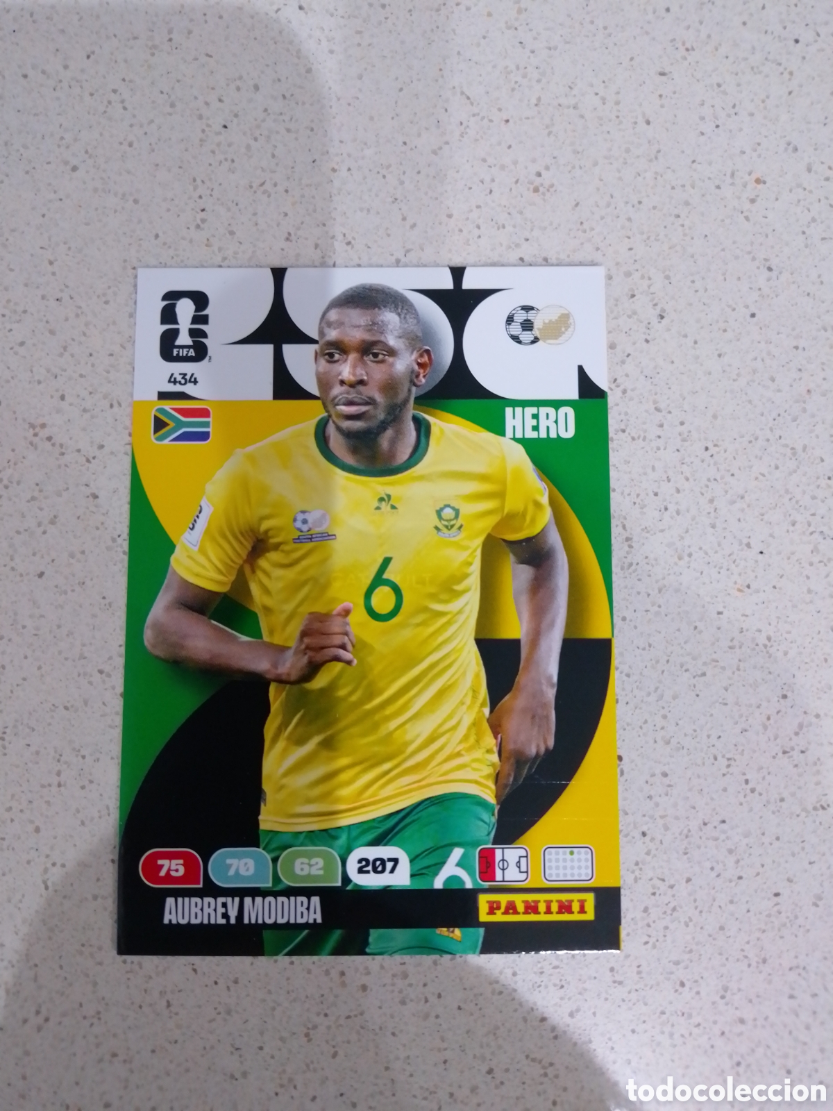 Cromos de F&uacute;tbol: CARTA N&Uacute;MERO 434 AUBREY MODIBA SUD&Aacute;FRICA. ADRENALYN XL MUNDIAL 2026.