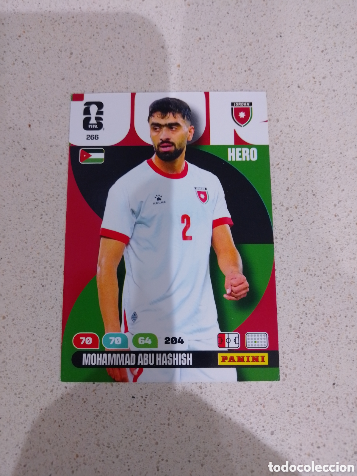 Cromos de F&uacute;tbol: CARTA N&Uacute;MERO 266 MOHAMMAD ABU HASHISH JORDANIA. ADRENALYN XL MUNDIAL 2026.