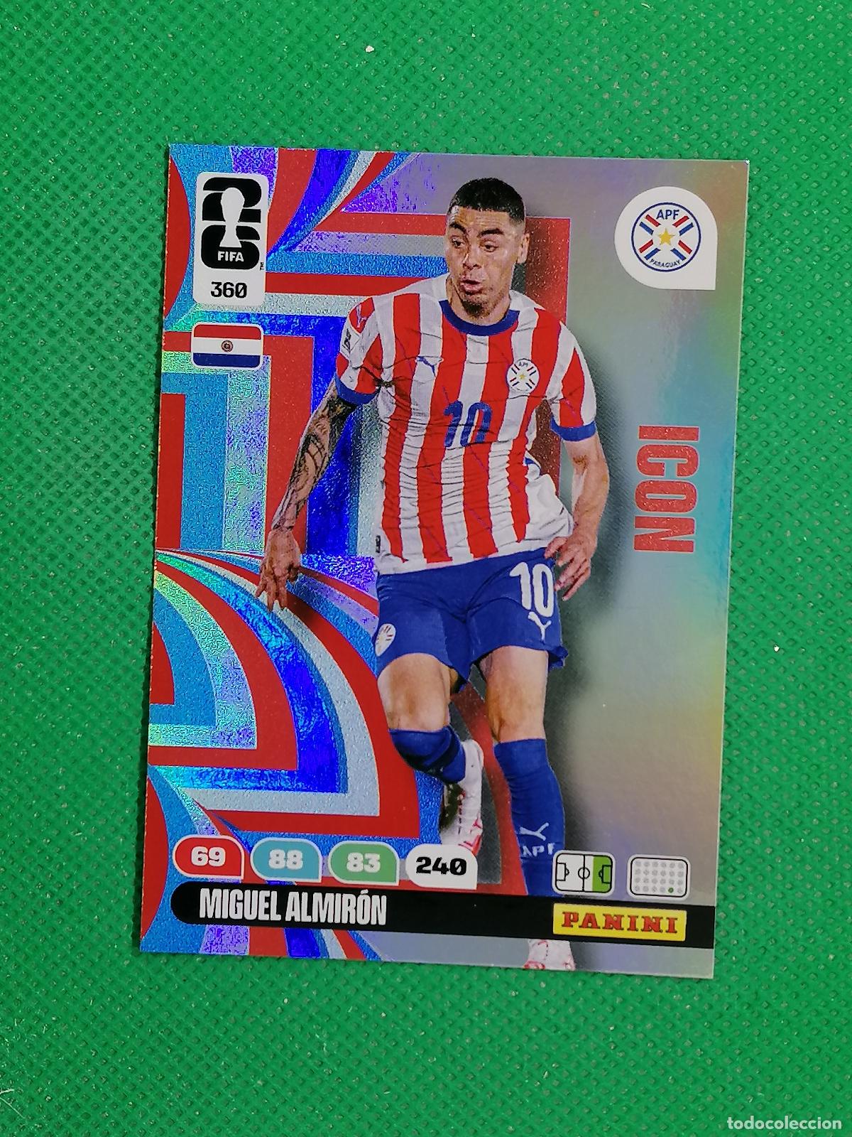 Football Stickers: 360 MIGUEL ALMIRON PARAGUAY ICON ⚽ PANINI ADRENALYN FIFA WORLD CUP 26 2026 ⚽