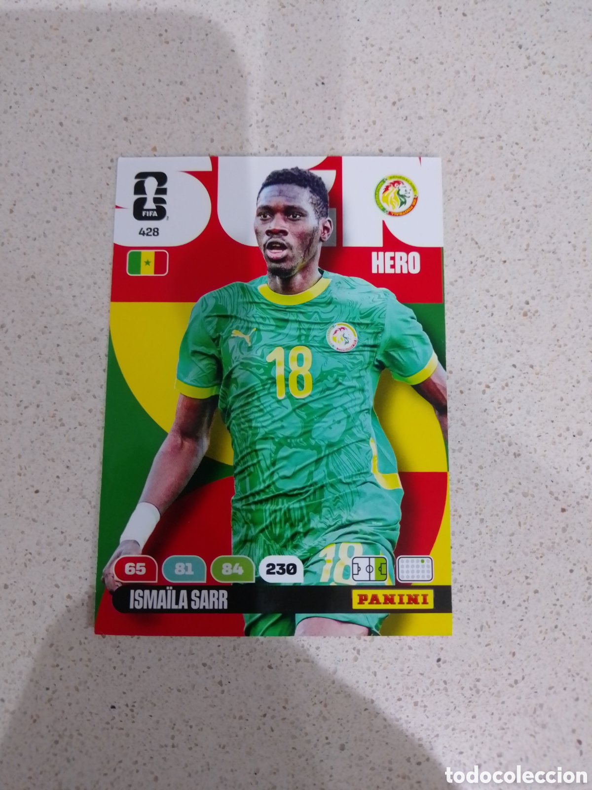 Cromos de F&uacute;tbol: CARTA N&Uacute;MERO 428 ISMA&Iuml;LA SARR SENEGAL. ADRENALYN XL MUNDIAL 2026.