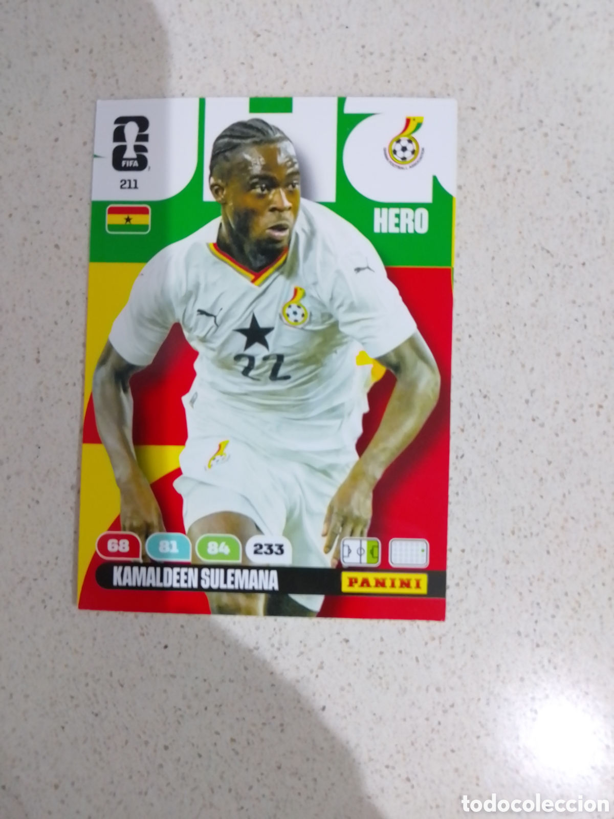 Cromos de Futebol: CARTA N&Uacute;MERO 211 KAMALDEEN SULEMANA GHANA. ADRENALYN XL MUNDIAL 2026.