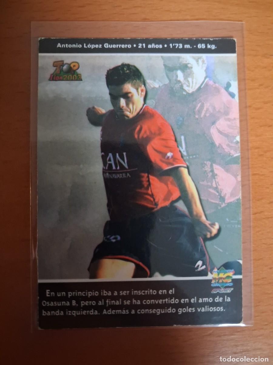 Cartes &agrave; collectionner de Football: Top Liga 2003 3 CA Osasuna 122 Antonio Lopez