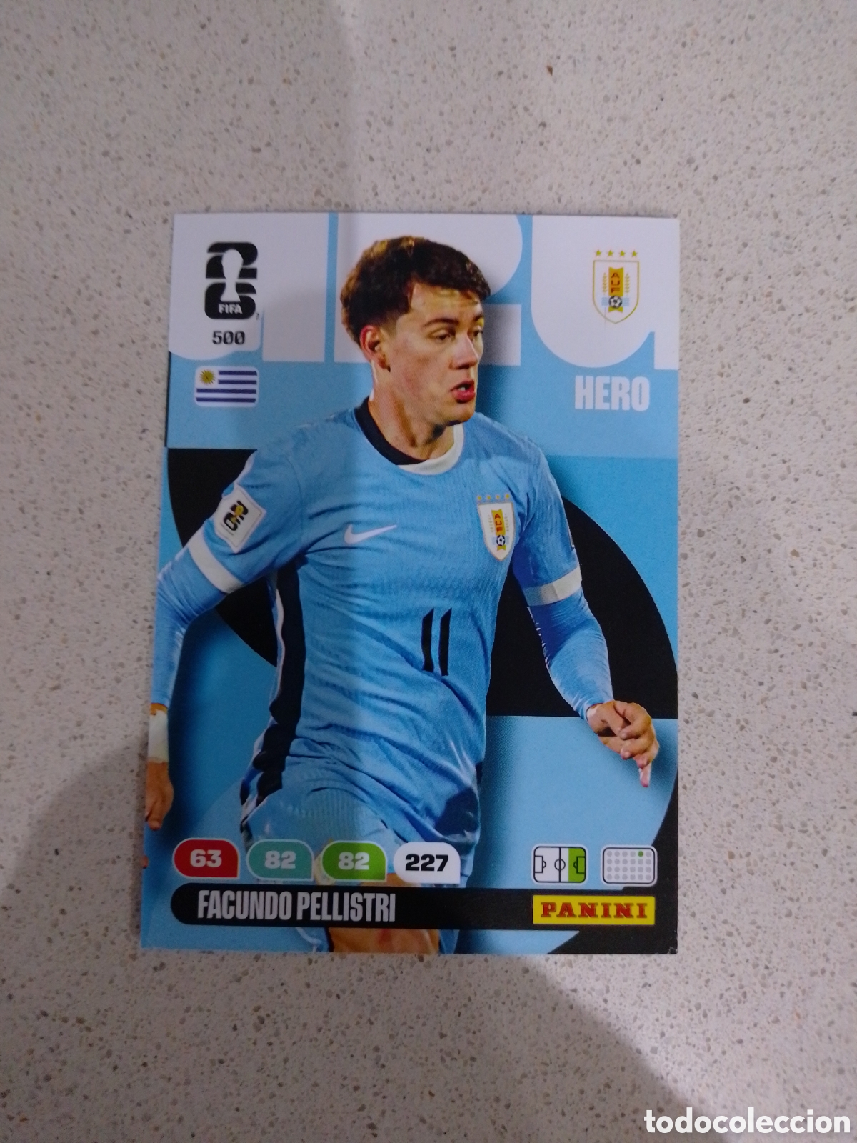 Cromos de F&uacute;tbol: CARTA N&Uacute;MERO 500 FACUNDO PELLISTRI URUGUAY. ADRENALYN XL MUNDIAL 2026.