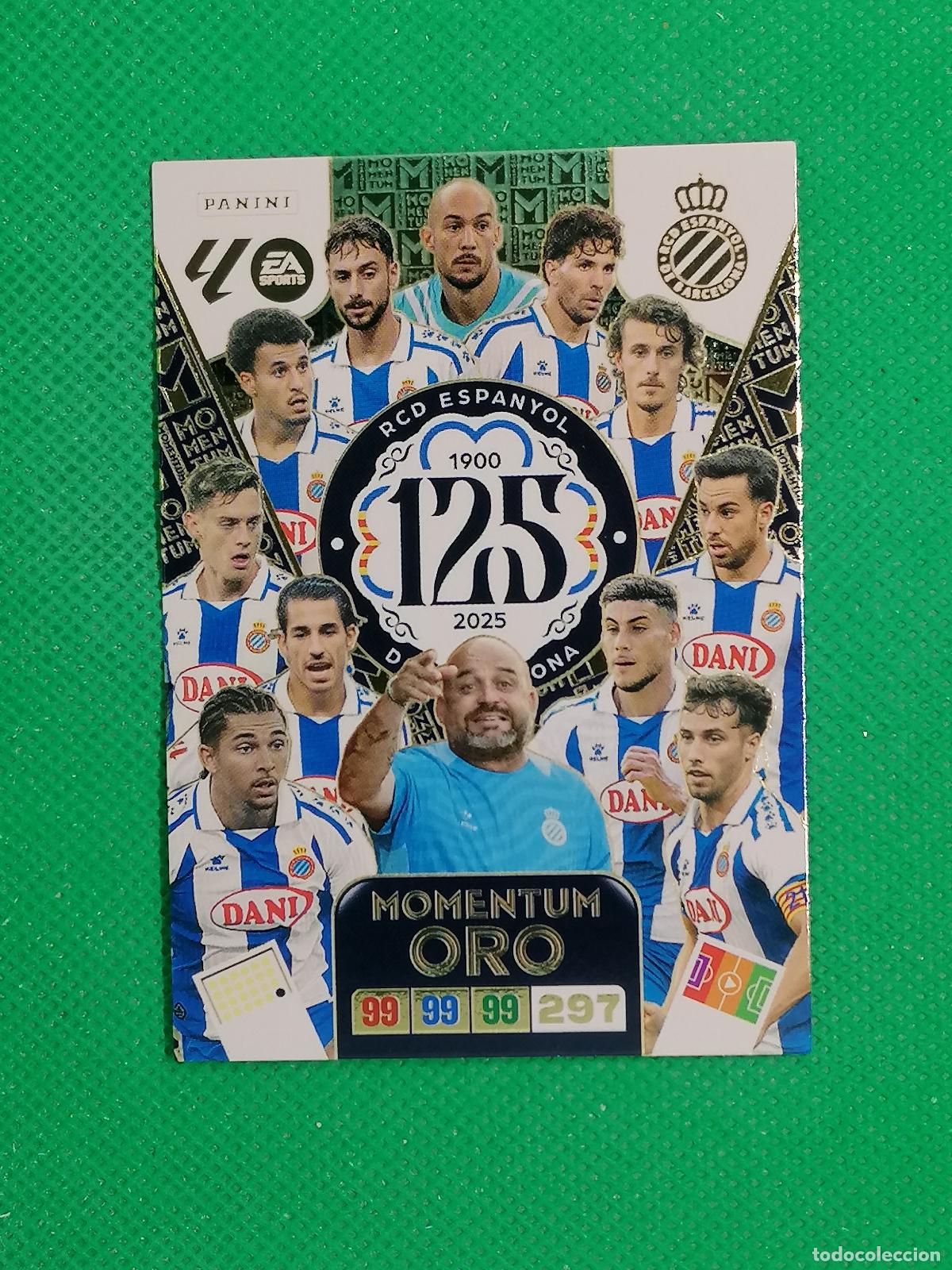 Cromos de F&uacute;tbol: MOMENTUM ORO ESPANYOL 125 A&Ntilde;OS ⚽ PANINI LIGA ADRENALYN XL 2025 2026 25 26 ⚽