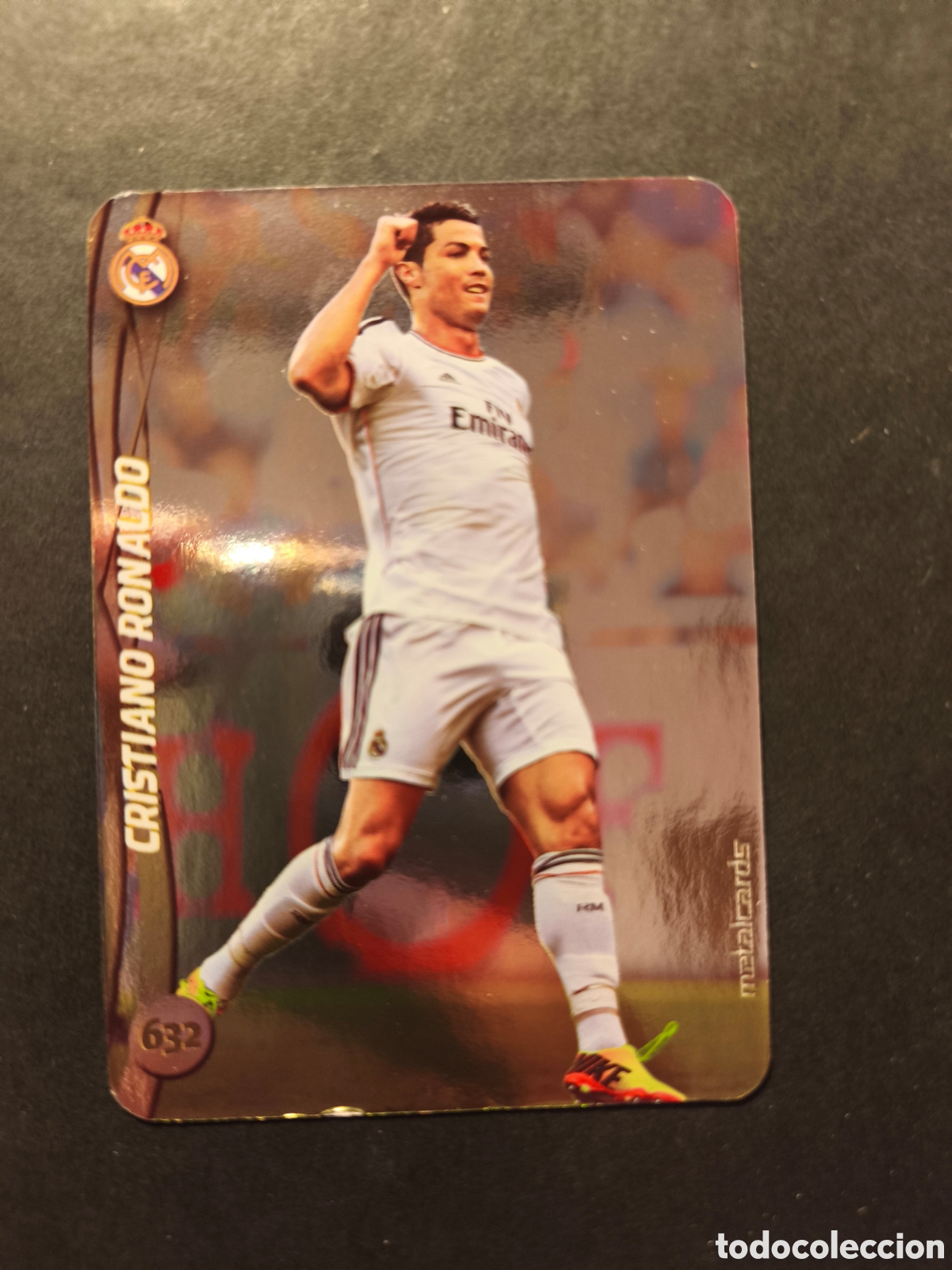 Cromos de F&uacute;tbol: 632 TOP11 CRISTIANO RONALDO REAL MADRID MUNDICROMO QUIZ GAME 2015 VERSION BRILLO LISO
