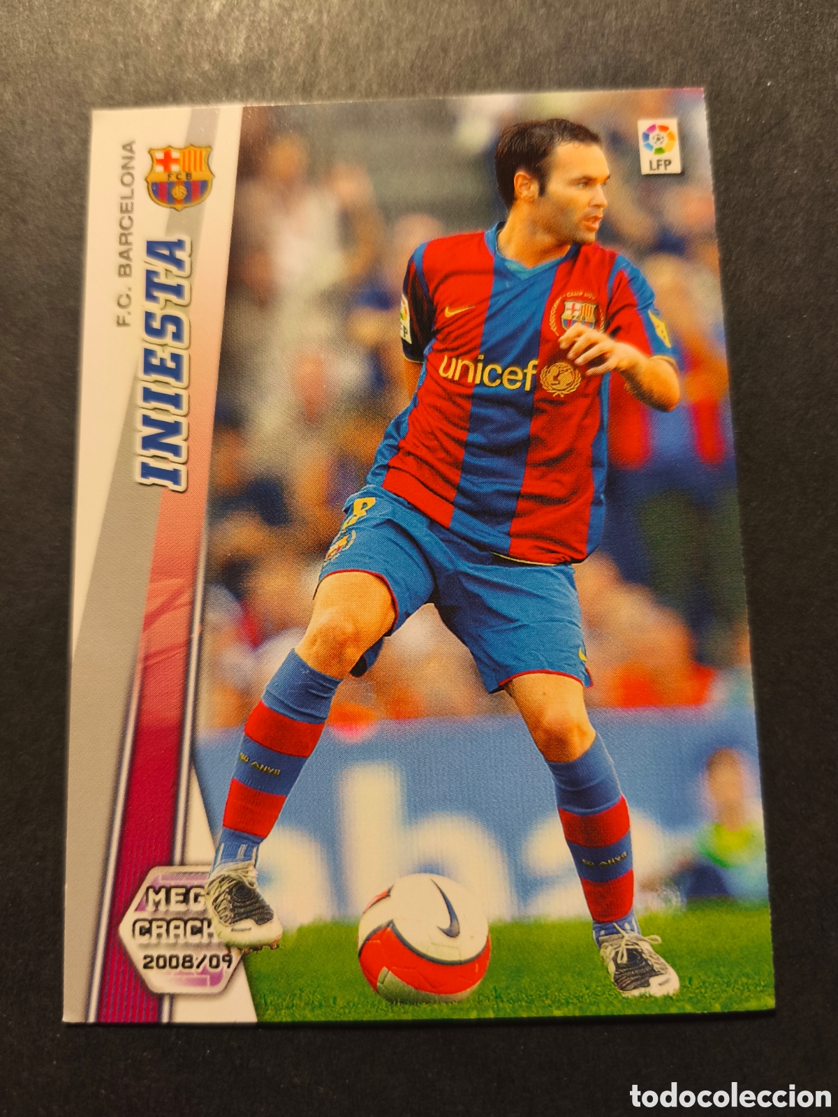 Cromos de F&uacute;tbol: 66 INIESTA FC BARCELONA MEGA CRACK 2008 2009