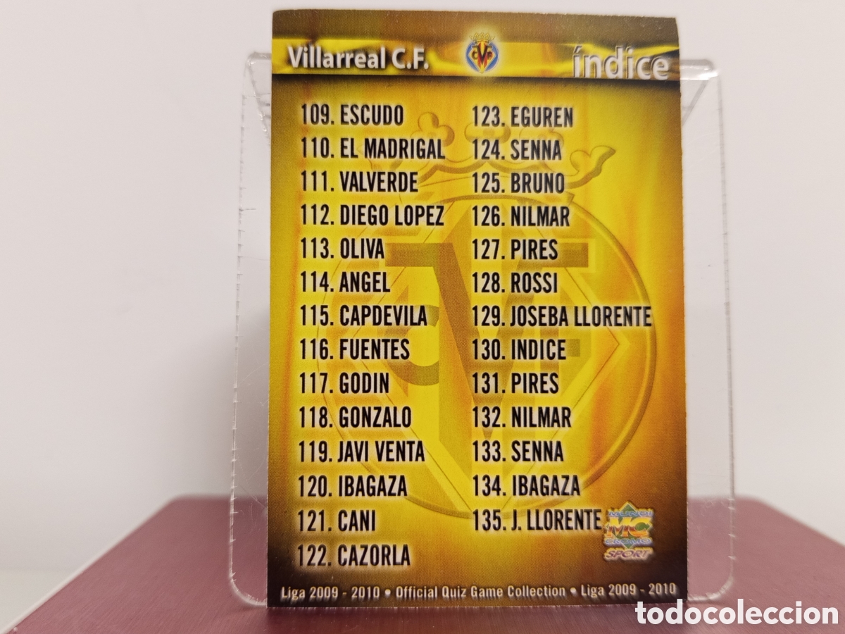 Figurine di Calcio: ❇️ CROMO ⚽ &Iacute;NDICE VILLARREAL 130 FICHAS LIGA QUIZ COLLECTION MUNDICROMO ❇️