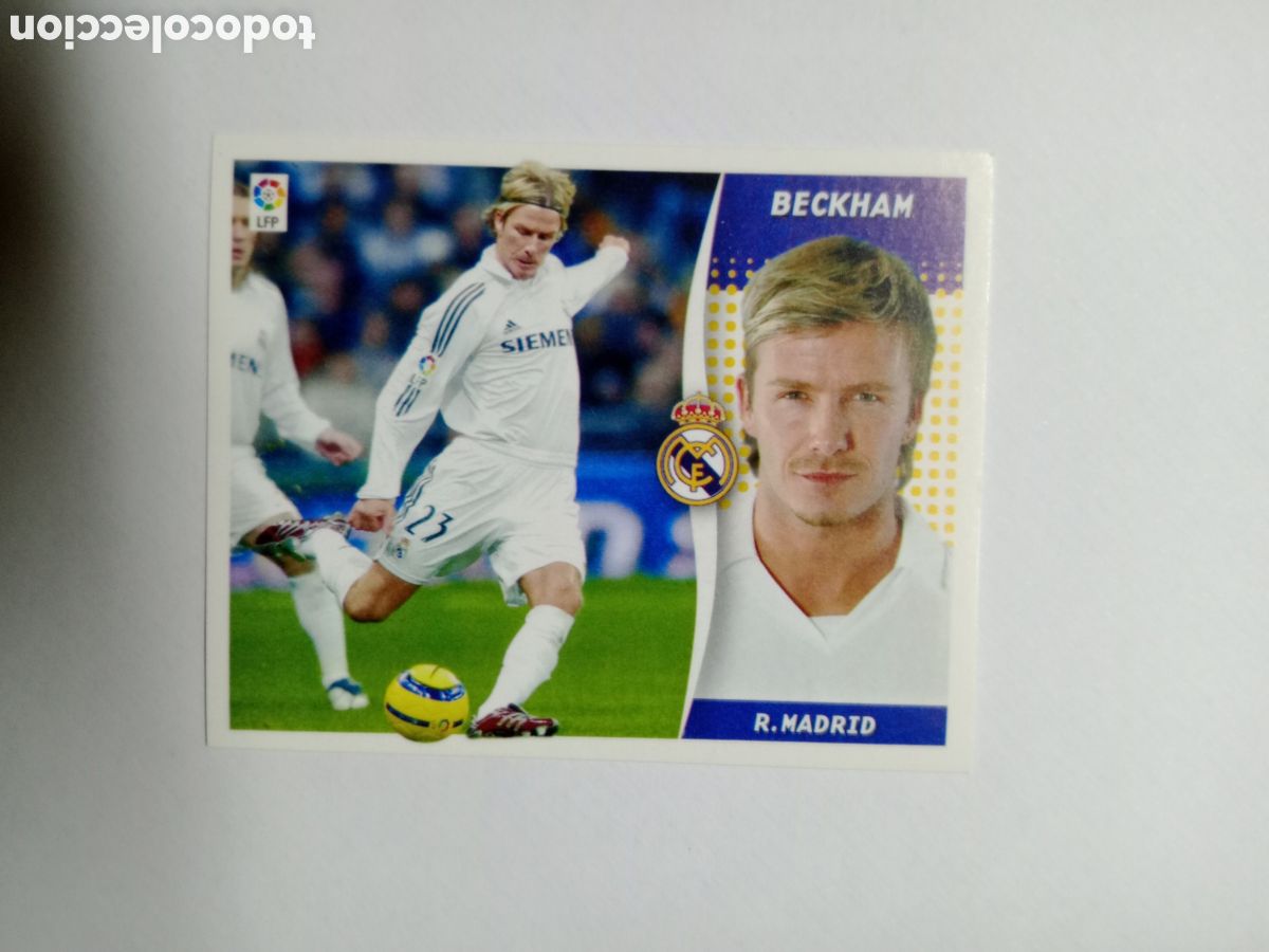 Cromos de F&uacute;tbol: 2006-2007 06-07 ESTE CROMO NUNCA PEGADO EN BUEN ESTADO MADRID BECKHAM