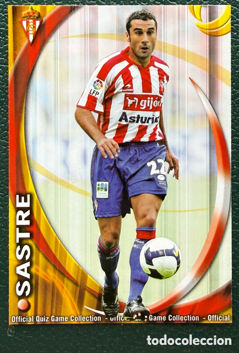 Figurine di Calcio: 384 SASTRE ERROR SPORTING DE GIJON FICHAS ALBUM MUNDICROMO 2010 2011 10 11