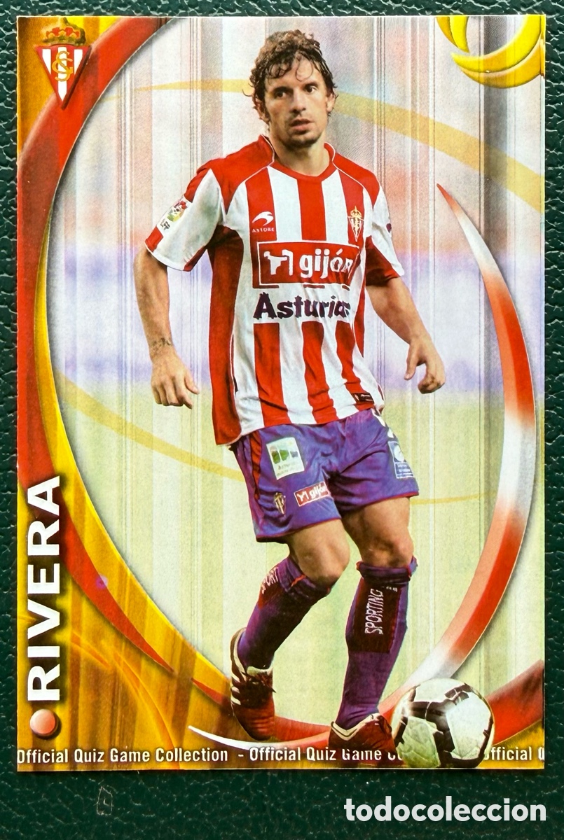 Figurine di Calcio: 391 RIVERA SPORTING DE GIJON FICHAS ALBUM MUNDICROMO 2010 2011 10 11