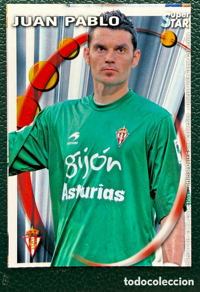 Cromos de F&uacute;tbol: 401 JUAN PABLO SUPERSTAR MATE SPORTING DE GIJON FICHAS ALBUM MUNDICROMO 2010 2011 10 11