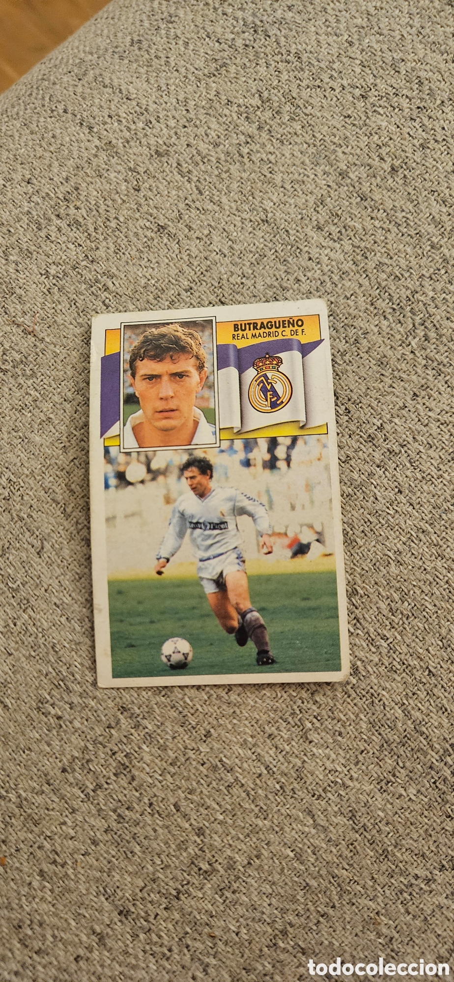 Cromos de F&uacute;tbol: Butrague&ntilde;o real Madrid este 1990 1991 90 91 despegado