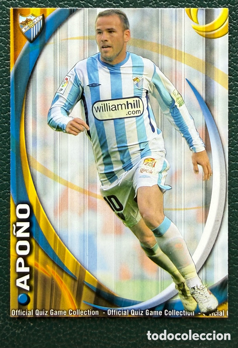 Cromos de F&uacute;tbol: 446 APO&Ntilde;O MALAGA CF FICHAS ALBUM MUNDICROMO 2010 2011 10 11