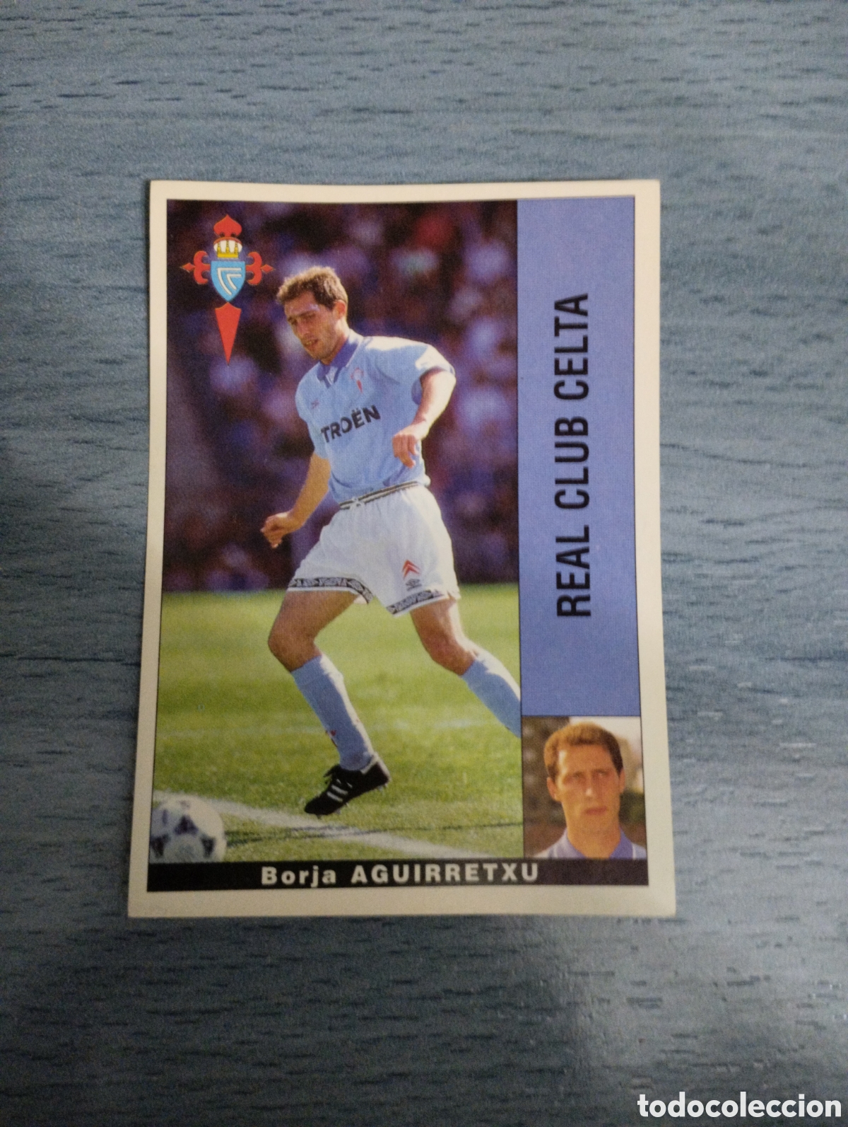 Cromos de F&uacute;tbol: Cromo Panini liga 95 96 aguirretxu celta de Vigo sin pegar