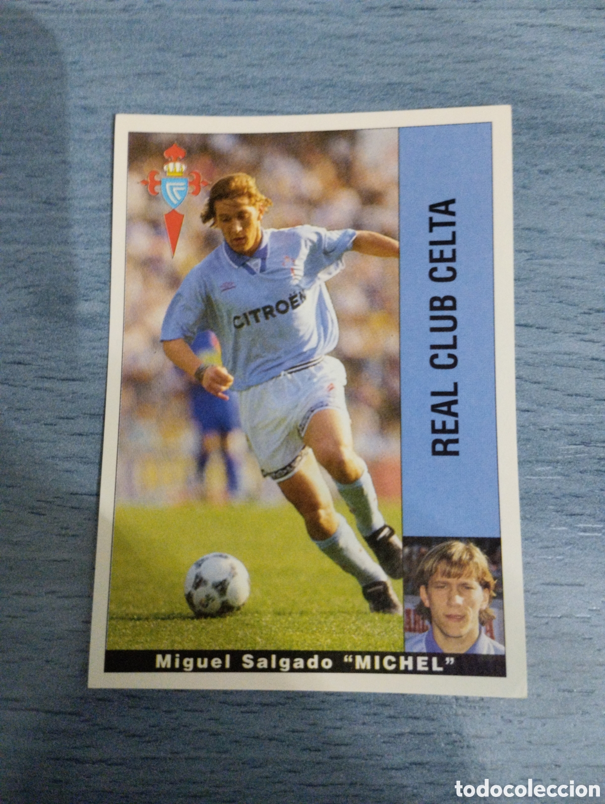 Cromos de Futebol: Cromo Panini liga 95 96 Michel salgado celta de Vigo sin pegar