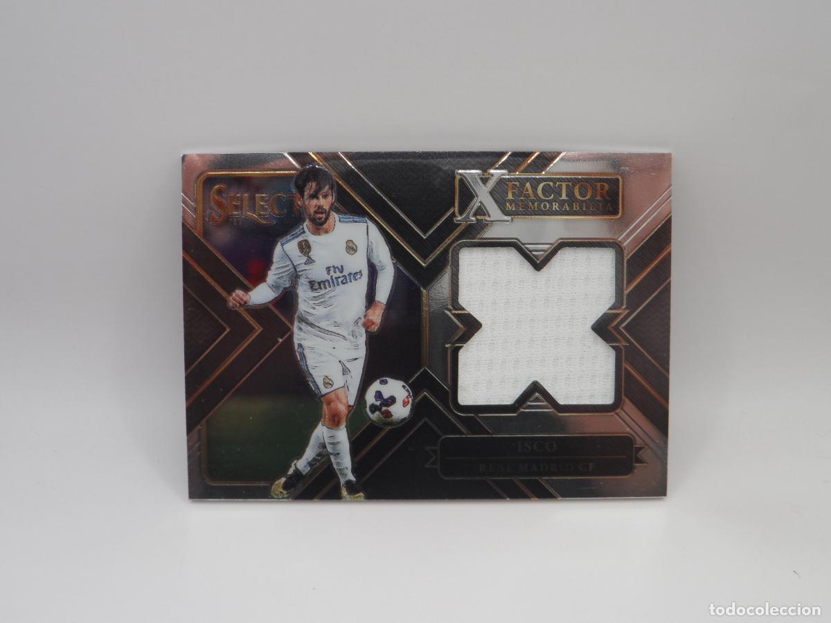 Cromos de F&uacute;tbol: XF-1 PARCHE PLAYER-WORN ISCO REAL MADRID PANINI SELECT 2017 2018 17 18 PARCHE CAMISETA
