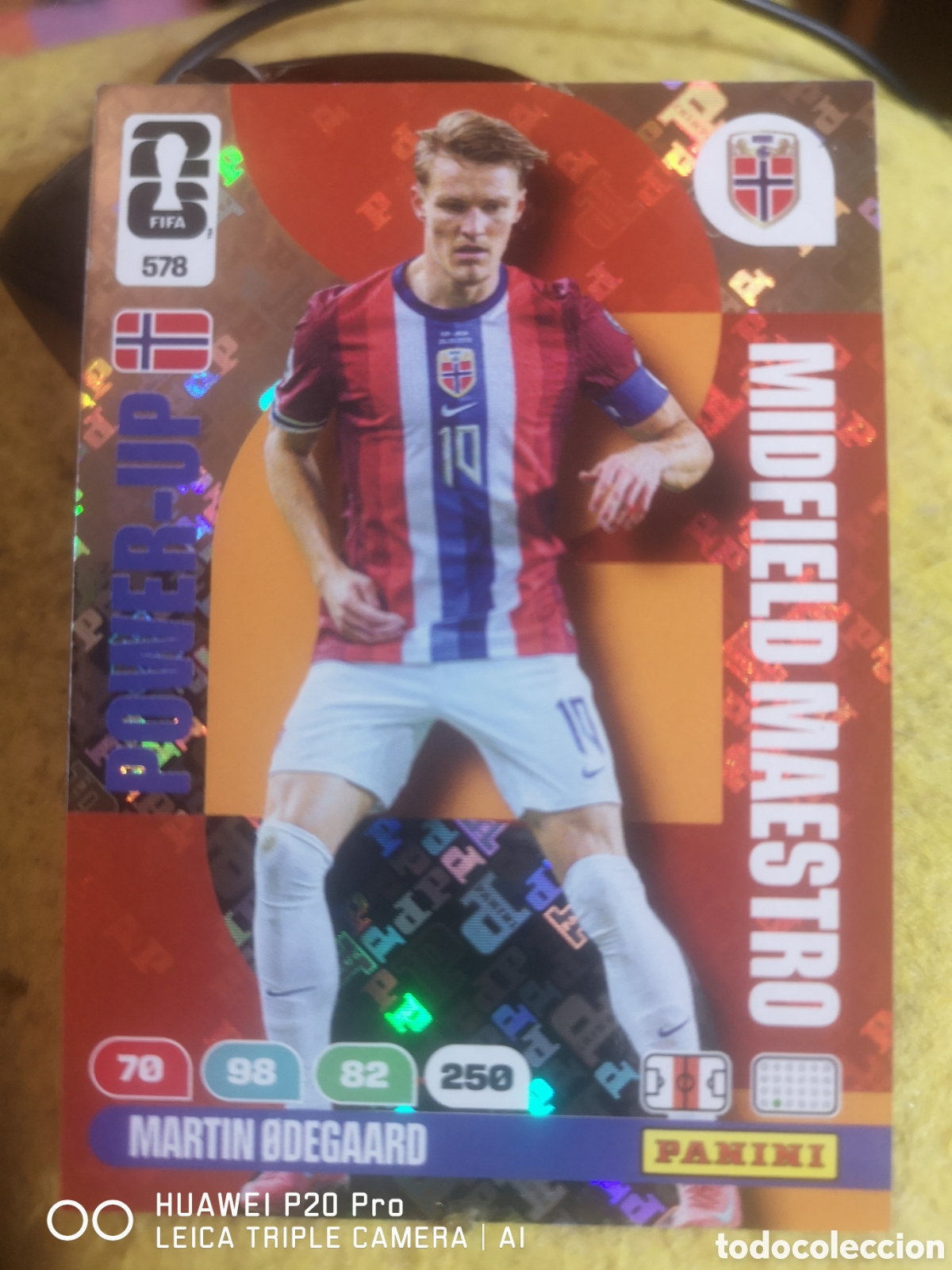 Cartes &agrave; collectionner de Football: ADRENALYN XL FIFA WORLD CUP 2026 MIDFIELD MAESTRO POWER - UP MARTIN ODEGAARD 578 NORUEGA