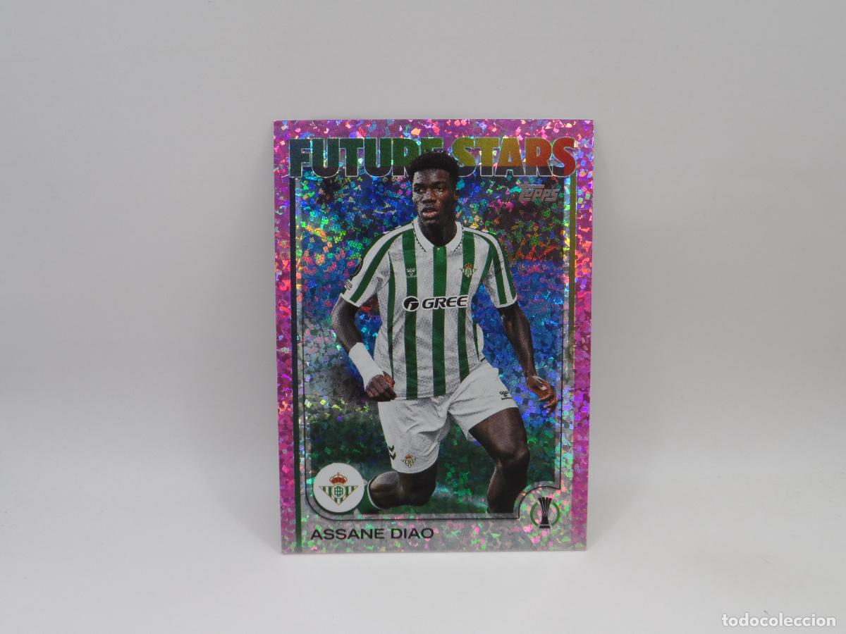 Cromos de F&uacute;tbol: 188 ASSANE DIAO PARALELA PINK SPARKLE FUTURE STARS BETIS TOPPS FLAGSHIP COMPETITIONS 2024 2025 24 25