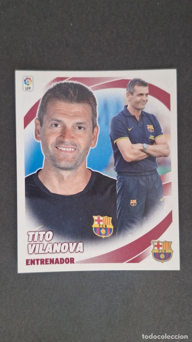 Cromos de F&uacute;tbol: TITO VILANOVA ENTRENADOR F. C. BARCELONA LIGA ESTE 2012/13 12 13 NUNCA PEGADO SIN PEGAR