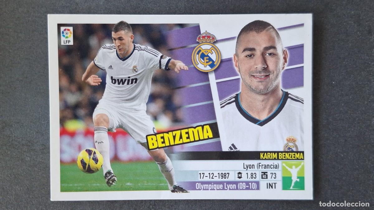 Cromos de F&uacute;tbol: BENZEMA REAL MADRID LIGA ESTE 2013/14 13 14 NUNCA PEGADO SIN PEGAR