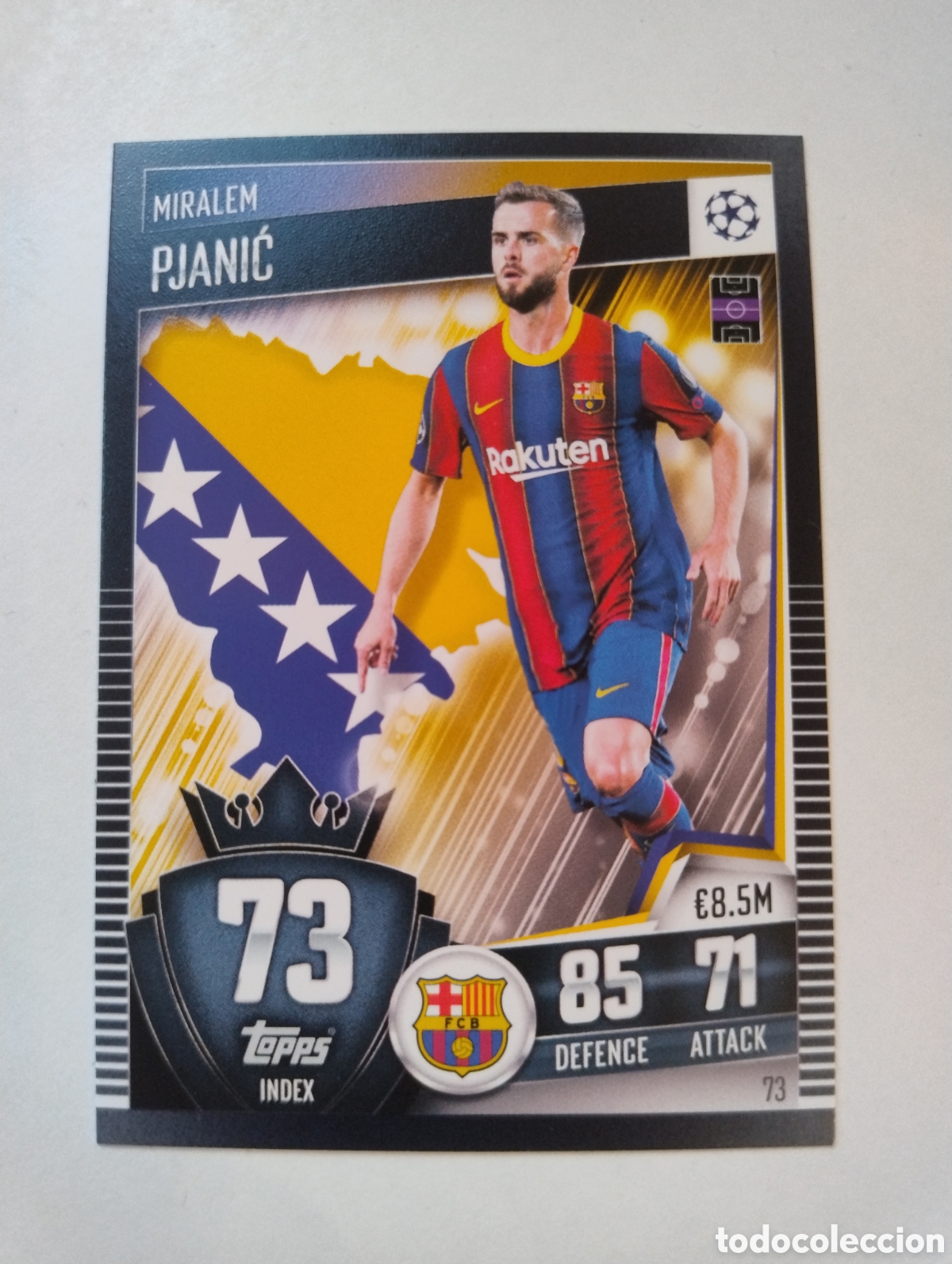 Cromos de F&uacute;tbol: 73 - Pjanic - Barcelona - Topps Match Attax 101 2020 - 2021