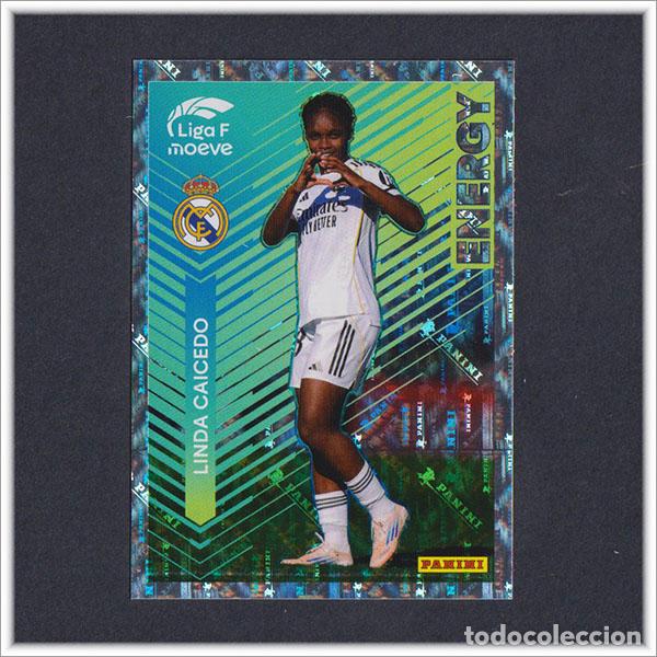 Cromos de F&uacute;tbol: LIGA FEMENINA F MOEVE 2025 2026 25 26 PANINI LINDA CAICEDO 344 ENERGY REAL MADRID COLECCI&Oacute;N ALBUM
