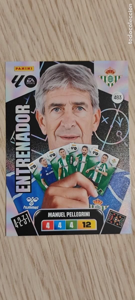 Cromos de F&uacute;tbol: ADRENALYN XL LA LIGA 25/26 CARD ENTRENADOR PELLEGRINI REAL BETIS # 483 PANINI