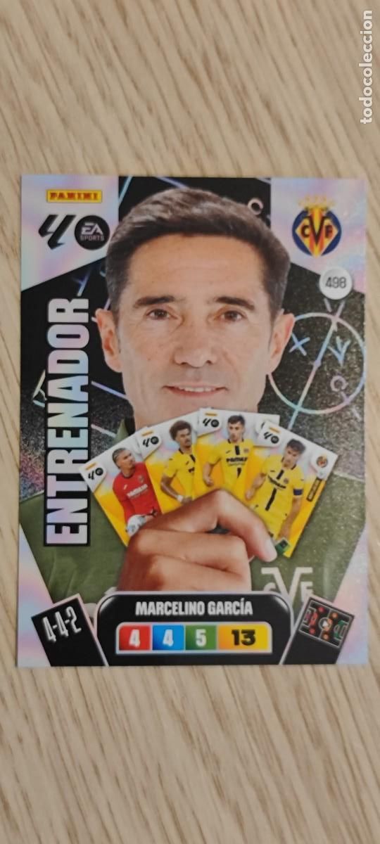 Cromos de F&uacute;tbol: ADRENALYN XL LA LIGA 25/26 CARD ENTRENADOR MARCELINO GARCIA VILLARREAL # 498 PANINI