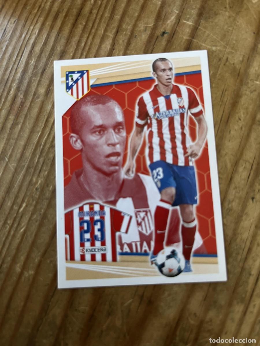 Cromos de F&uacute;tbol: CROMO SIN PEGAR NUNCA PEGADO COLECCION OFICIAL ATLETICO MADRID 2013 2014 MIRANDA # 78 CAMISETA