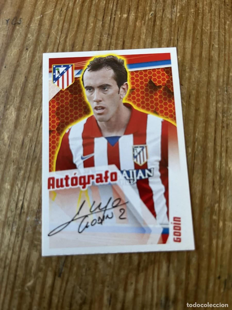 Cromos de F&uacute;tbol: CROMO SIN PEGAR NUNCA PEGADO COLECCION OFICIAL ATLETICO MADRID 2013 2014 GODIN # 82 AUTOGRAFO