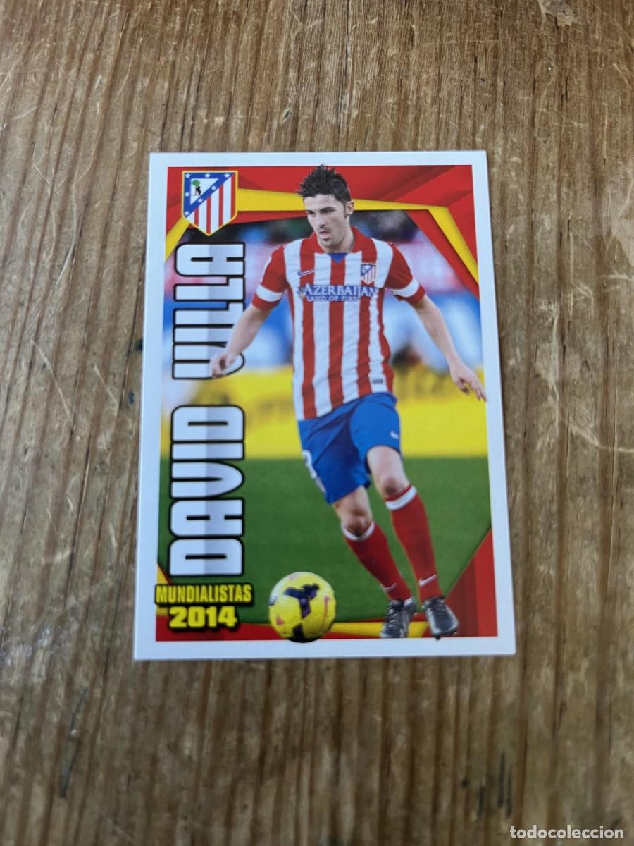 Cromos de F&uacute;tbol: CROMO SIN PEGAR NUNCA PEGADO COLECCION OFICIAL ATLETICO MADRID 2013 2014 DAVID VILLA # 198