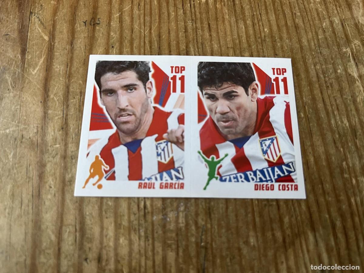 Cromos de F&uacute;tbol: CROMO SIN PEGAR NUNCA PEGADO COLECCION OFICIAL ATLETICO MADRID 2013 2014 RAUL GARCIA DIEGO COSTA # K