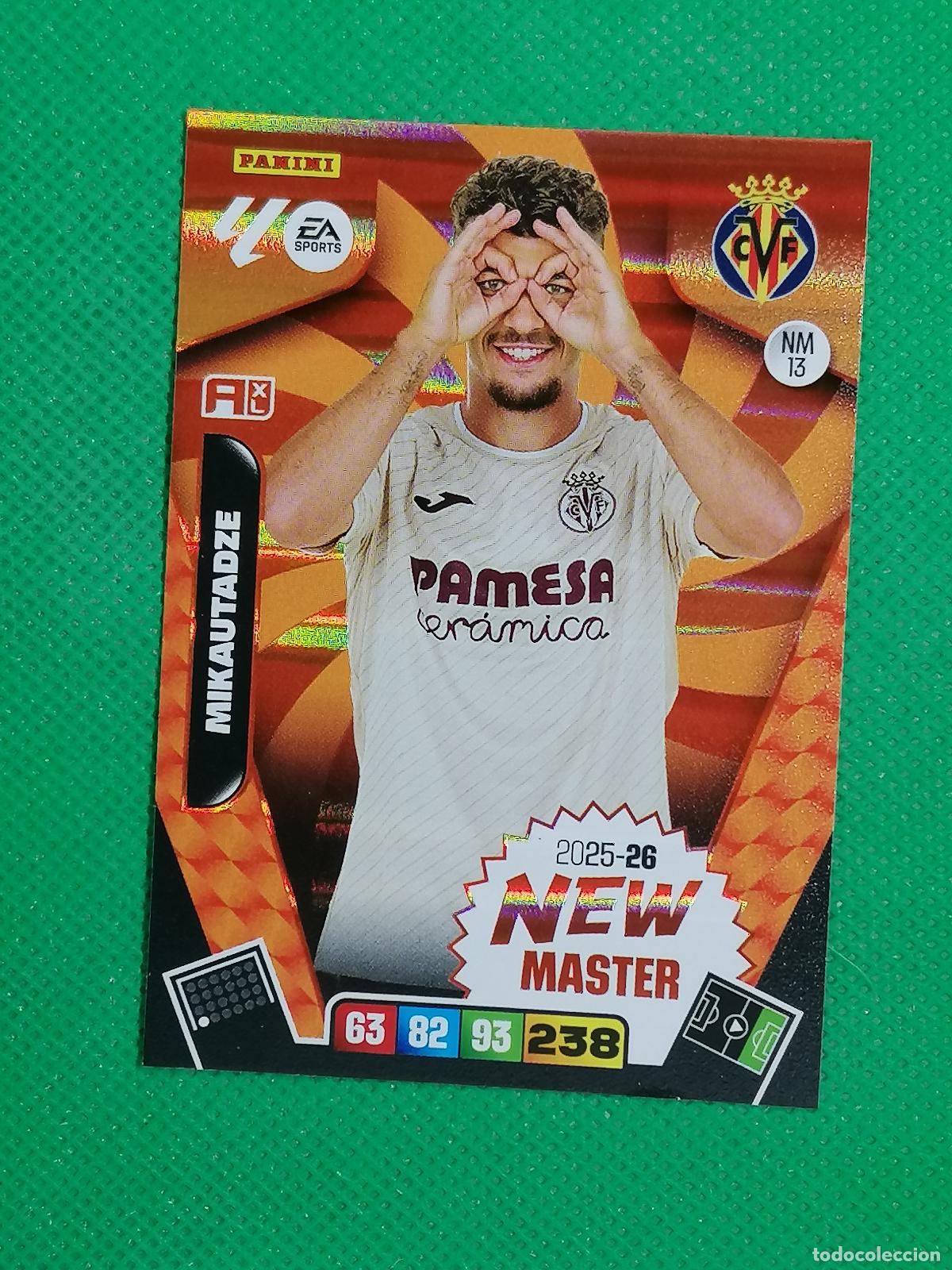 Cromos de F&uacute;tbol: NM 13 NM13 MIKAUTADZE VILLARREAL NEW MASTER ⚽ LIGA ADRENALYN XL 2025 2026 25 26 ⚽