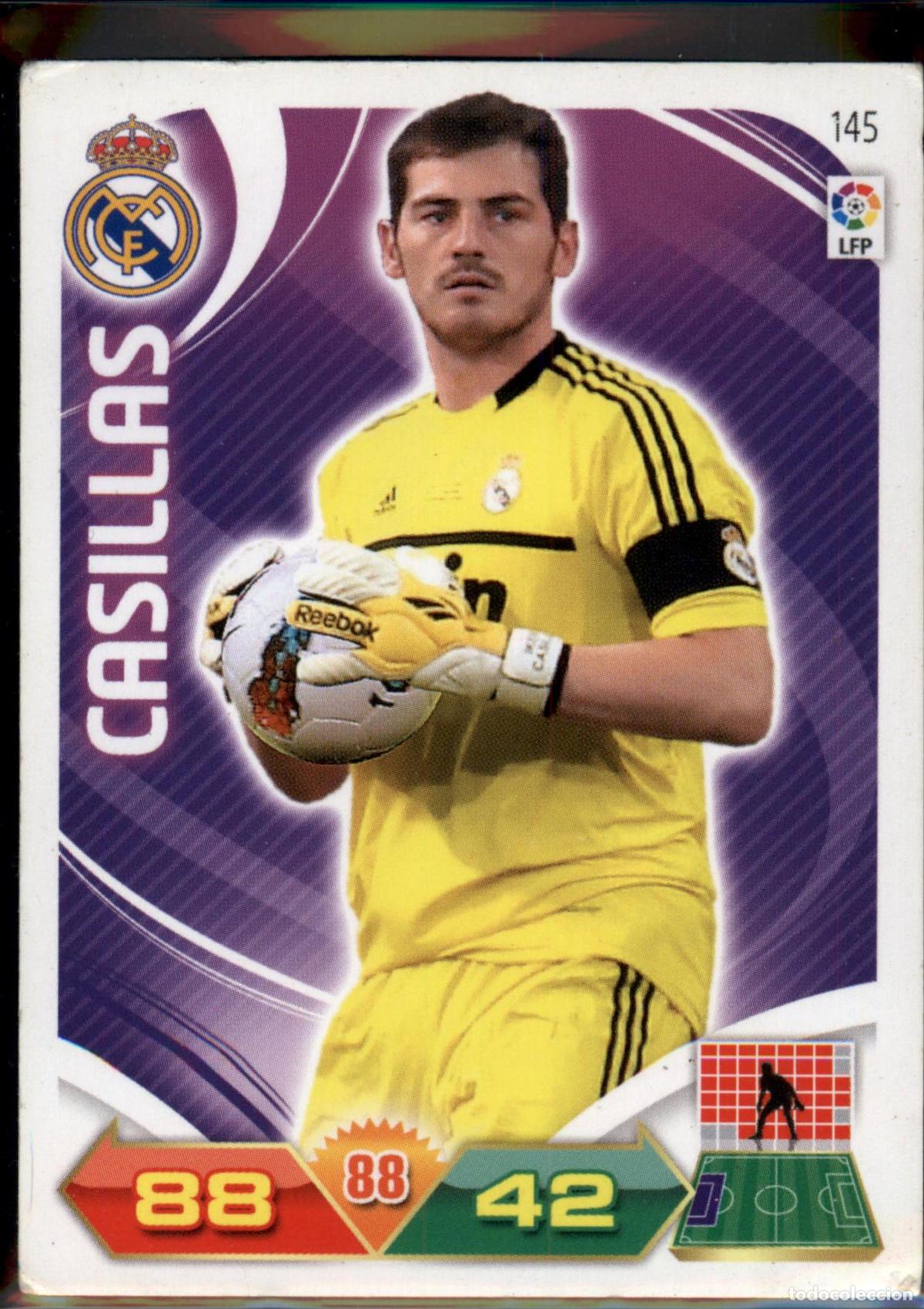 Cromos de F&uacute;tbol: Casillas N&ordm; 145 Real Madrid La Liga BBVA Adrenalyn XL 2011 2012 Panini 11 12