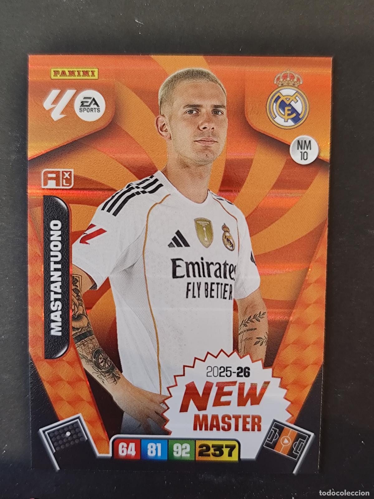 Cartes &agrave; collectionner de Football: NM10 MASTANTUONO REAL MADRID NEW MASTER ADRENALYN 2025 2026 25 26