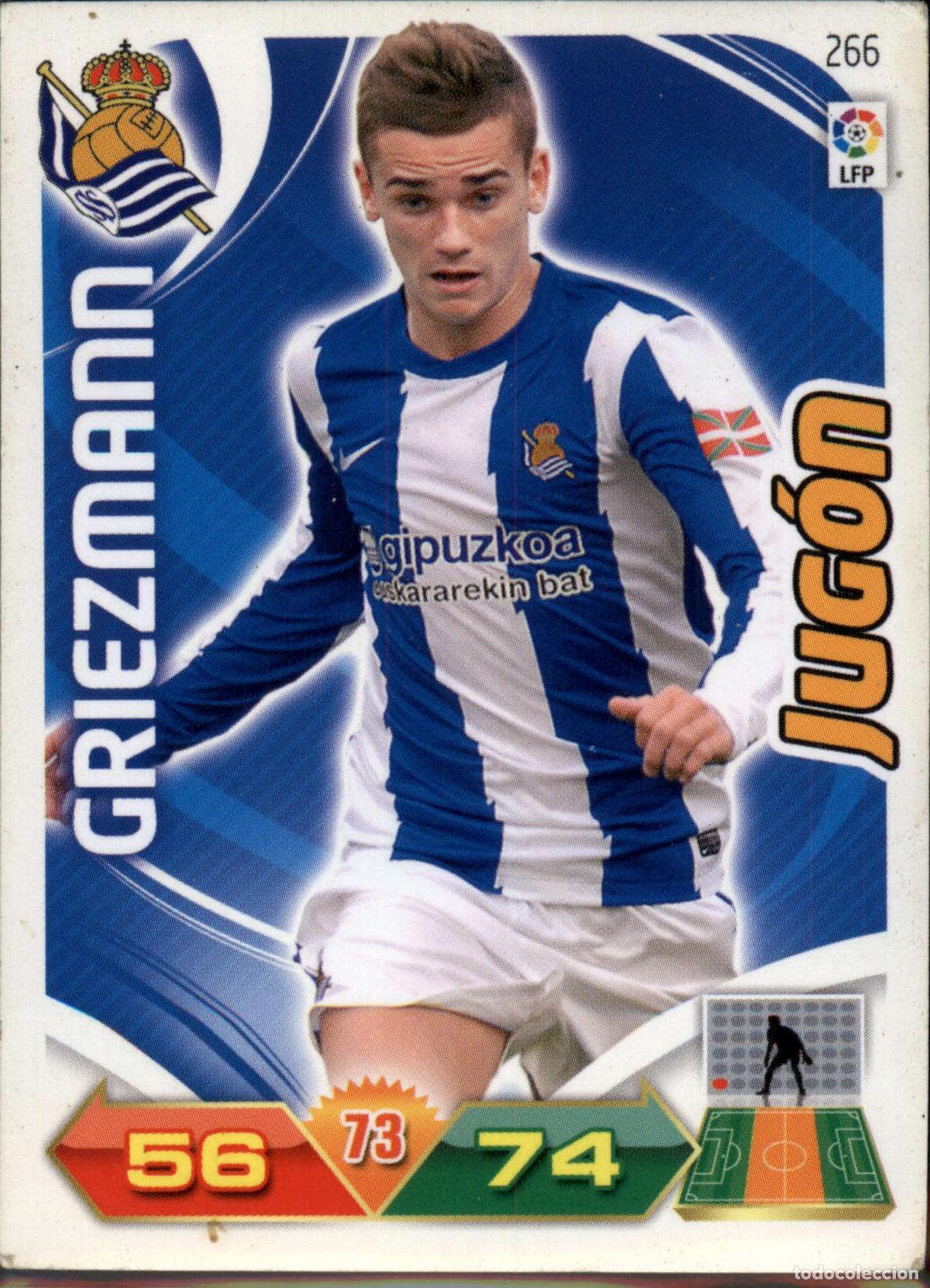 Cromos de F&uacute;tbol: Griezmann Jug&oacute;n N&ordm; 266 Real Sociedad La Liga BBVA Adrenalyn XL 2011 2012 Panini 11 12