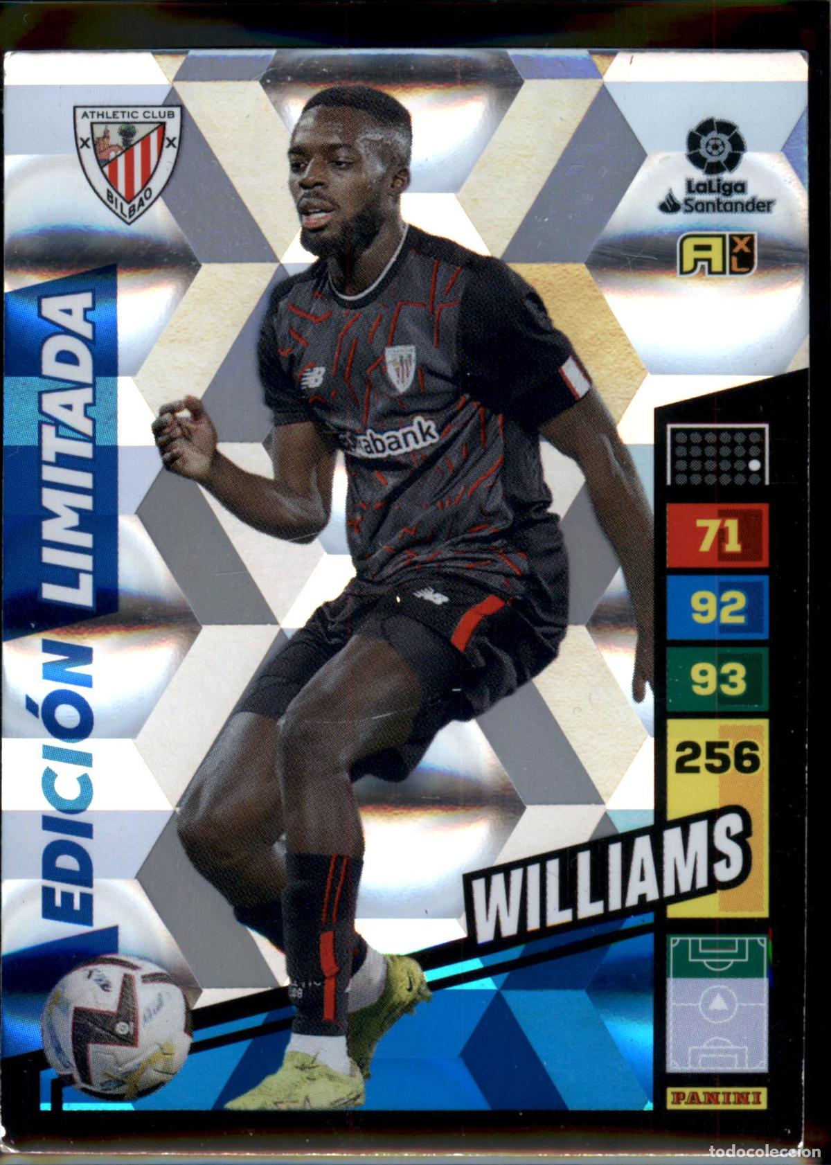Fu&szlig;ball-Sticker: Williams Edici&oacute;n Limitada Athletic Club LaLiga Santander Adrenalyn XL 2022 2023 Panini 22 23