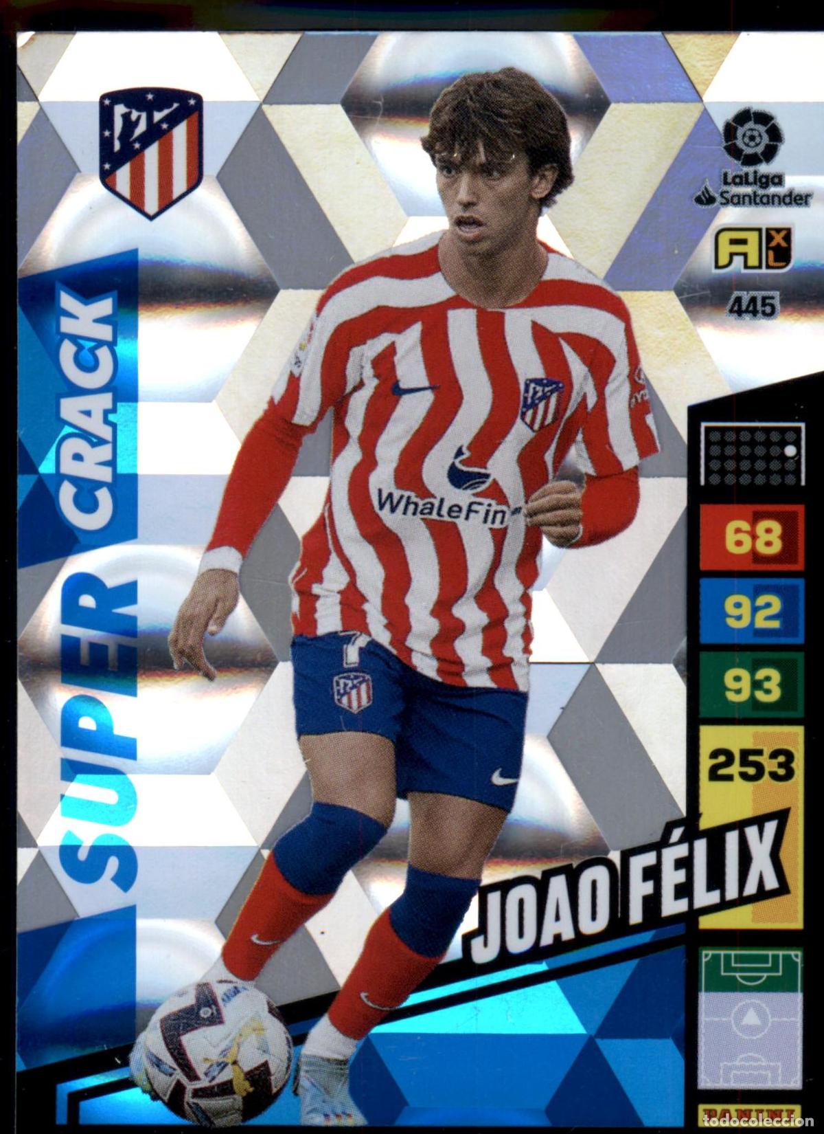 Cartes &agrave; collectionner de Football: Joao F&eacute;lix Super Crack N&ordm; 455 Atl&eacute;tico de Madrid Liga Santander Adrenalyn XL 2022 2023 Panini 22 23