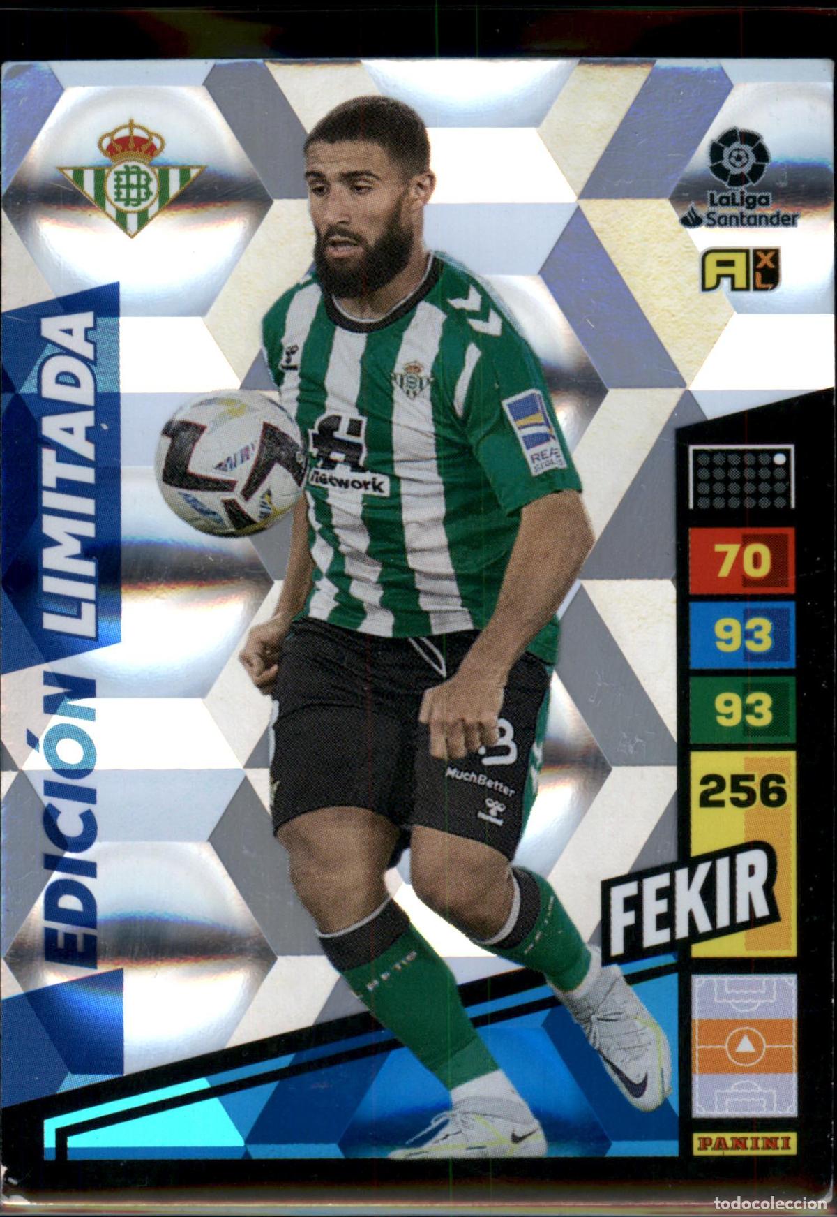 Cromos de F&uacute;tbol: Fekir Edici&oacute;n Limitada Real Betis Liga Santander Adrenalyn XL 2022 2023 Panini 22 23