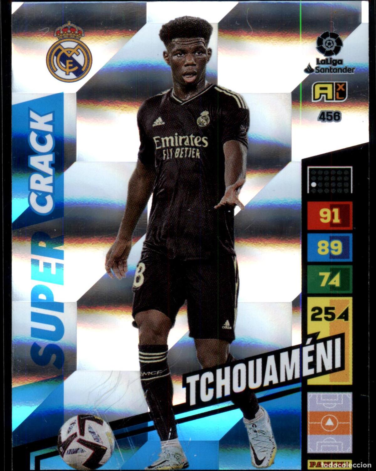 Cromos de F&uacute;tbol: Tchouam&eacute;ni Super Crack N&ordm; 456 Real Madrid La Liga Santander Adrenalyn XL 2022 2023 Panini 22 23