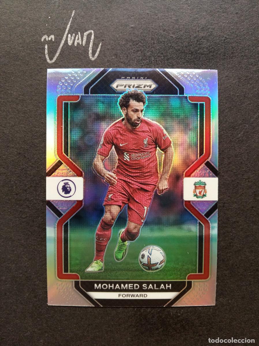 Cromos de F&uacute;tbol: N&ordm; 183 PARALELA SILVER MOHAMED SALAH LIVERPOOL EGIPTO ⚽ PANINI &reg; PRIZM PREMIER 2022 2023 22 23 NUEVO