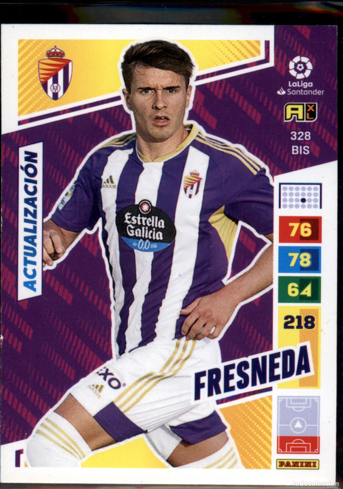 Cromos de F&uacute;tbol: Fresneda Actualizaci&oacute;n N&ordm; 328 Bis Real Valladolid Liga Santander Adrenalyn XL 2022 2023 Panini 22 23