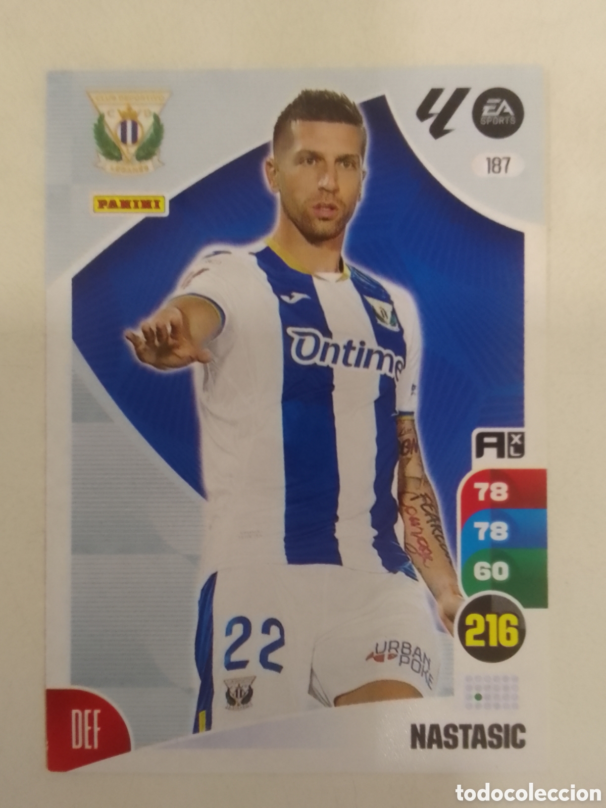 Cromos de F&uacute;tbol: Adrenalyn XL 2024-25 n&deg; 187 Nastasic &bull; Legan&eacute;s.