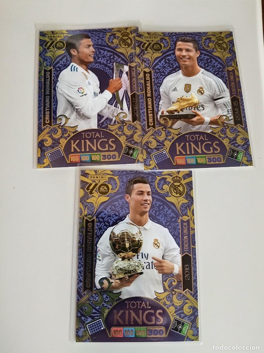 Cromos de F&uacute;tbol: ADRENALYN 2025/2026 CRISTIANO RONALDO ( TOTAL KINGS ) LOTE 3 CARDS - COD&Iacute;GOS SIN ACTIVAR